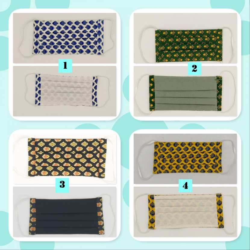 Masque Tissu Adulte 100% Coton 2 épaisseurs Avec Poche - Norme AFNOR - Fabriqué En France